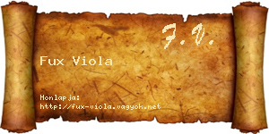 Fux Viola névjegykártya